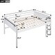 preview thumbnail 5 of 6, White Wood Full Size Loft Bed with Hanging Clothes Racks