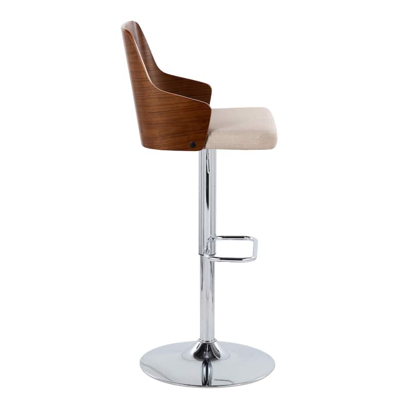 Carson Carrington Adrianna Adjustable Bar Stool with Rounded Rectangle Footrest (Set of 2)