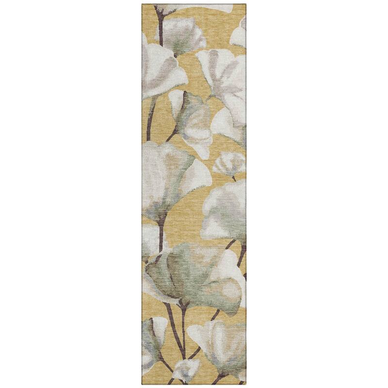 Machine Washable Indoor/ Outdoor Floral Love Chantille Rug