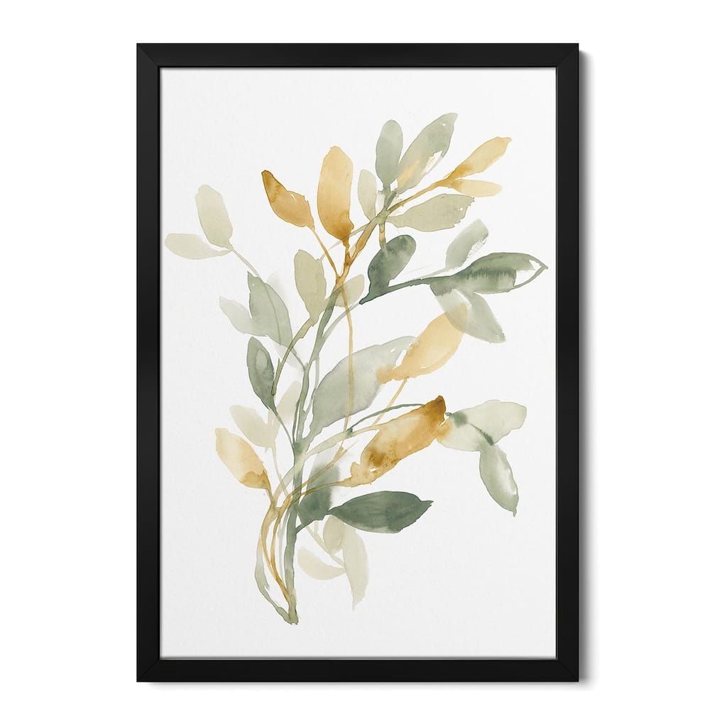 Sage & Sienna Leaves II Premium Framed Poster by Jennifer Goldberger