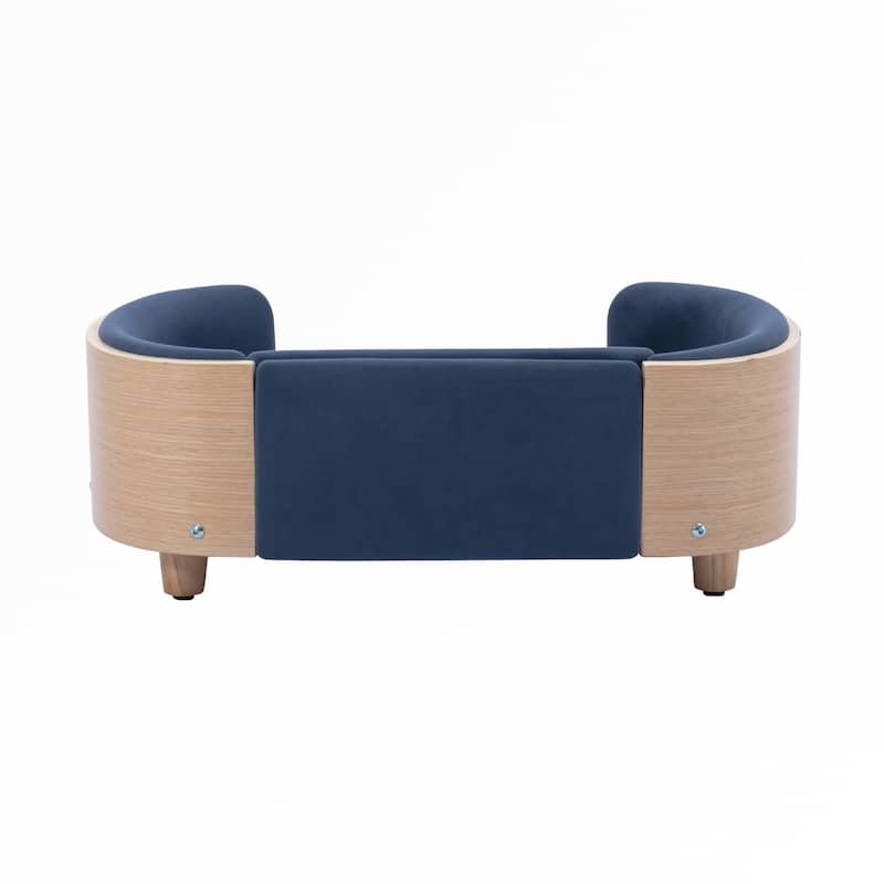 Dog Bed Pet Sofa With Solid Wood legs and Bent Wood Back,Small Size