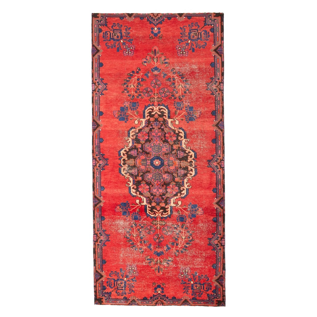 ECARPETGALLERY Hand-knotted Konya Anatolian Red Wool Rug - 3'10 x 8'6