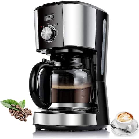 12-Cup Programmable Coffee Maker, 24-hour Thermal Insulation,Anti-drip