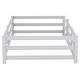 preview thumbnail 6 of 10, Grey Floor Bed with Fence,Wood Kids Bed,Twin Size