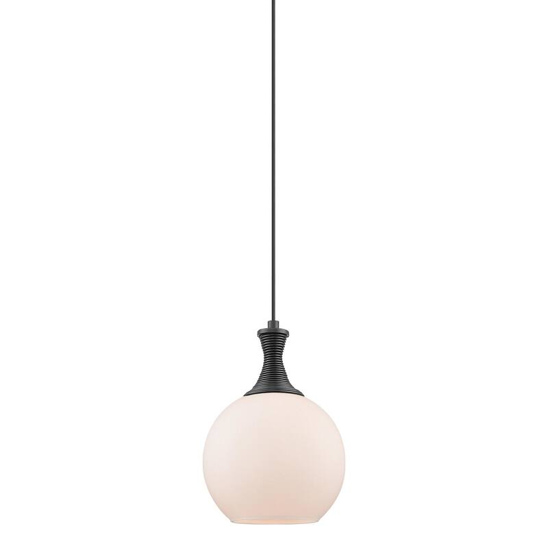 Innovations Lighting 415-1P-12-8 Astor Pendant Astor 8" Wide Mini - Matte Black / Matte White