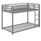preview thumbnail 16 of 19, Twin Over Twin Modern Low Hight Bunk Bed with Metal Frame