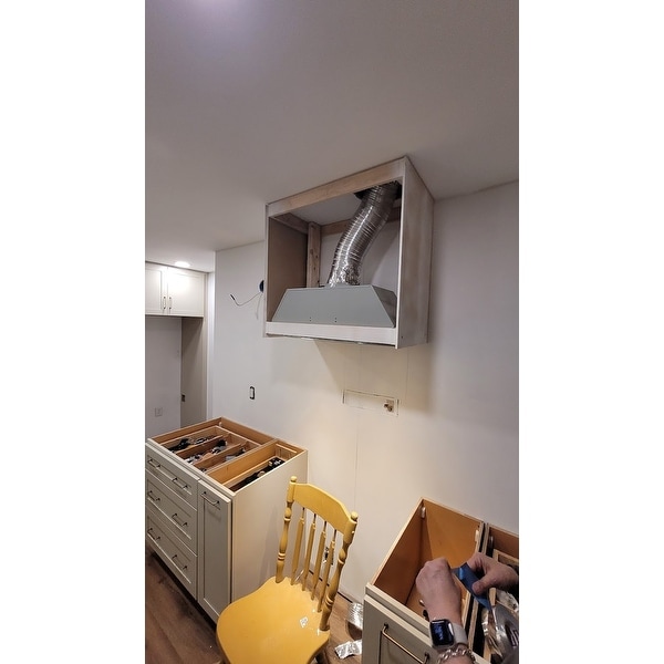 recessed kitchen hood