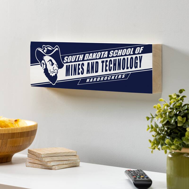 South Dakota School of Mining and Technology Wooden Tabletop Mantel Shelf Sign