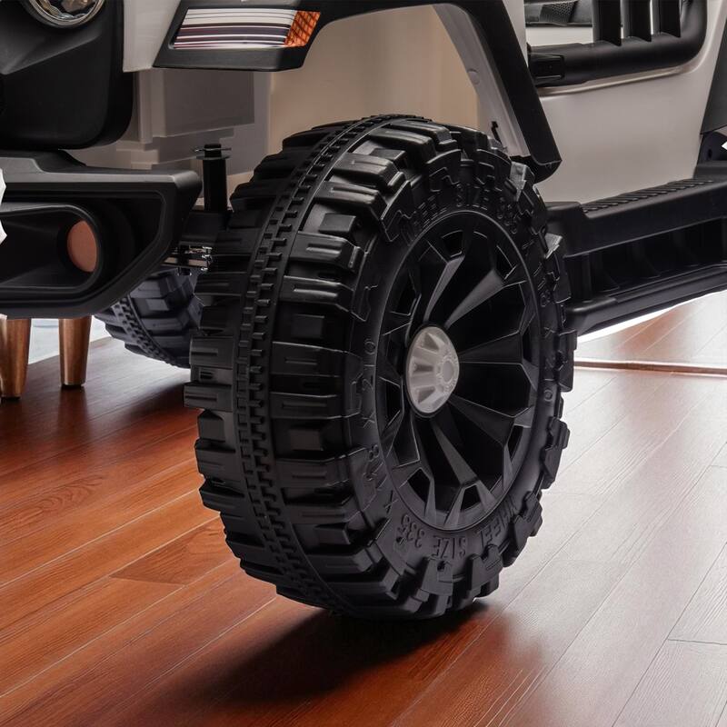 24V 2-Seater Kids Electric Car with 400W Motor, Remote Control, 4-Wheel Suspension, Bluetooth Music, USB/MP3 & LED Searchlights