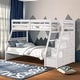 preview thumbnail 2 of 4, Furniture of America Waluz Twin over Full Wood Bunk Bed with Drawers White
