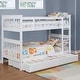 preview thumbnail 1 of 5, American Classic Traditional Style Twin over Twin Bunk Bed White