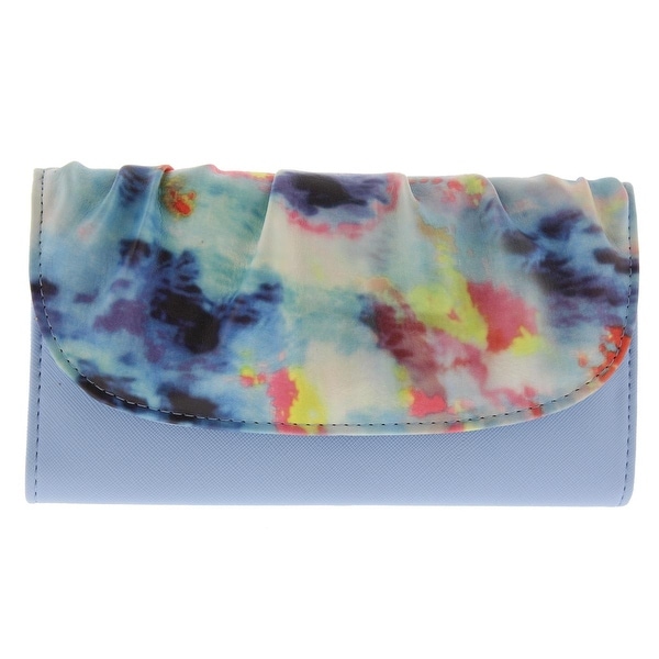 Kenneth Cole Reaction Womens Clutch Wallet Faux Leather Floral Print
