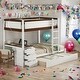 preview thumbnail 2 of 53, Twin-Over-Twin Bunk Bed with Twin size Trundle, Storage and Desk,Multifunctional Bunk Bed With Storage