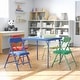 preview thumbnail 1 of 36, Kids 5-Piece Classroom Folding Table and Chairs Set Blue (Blue/Red/Green/Yellow Chairs)