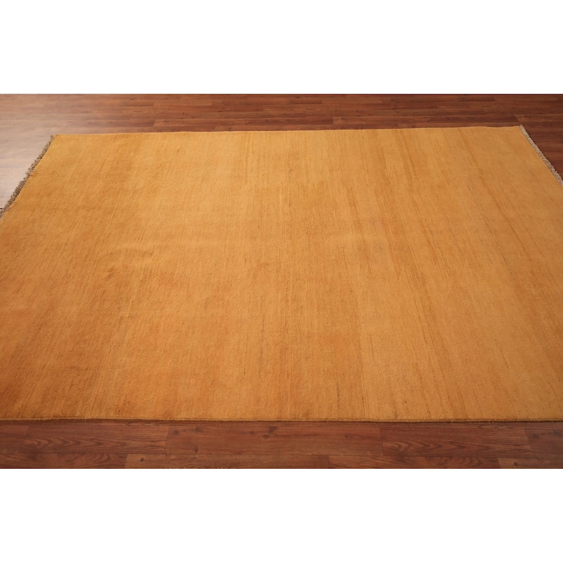 Modern Gabbeh Oriental Area Rug Handmade Wool Carpet - 5'7" x 8'1"
