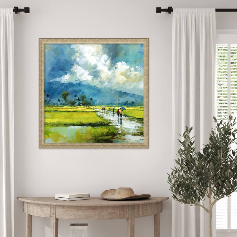 Landscape Painting No. 3 by Tradelink inhouse artist Wood Framed Wall Art Print
