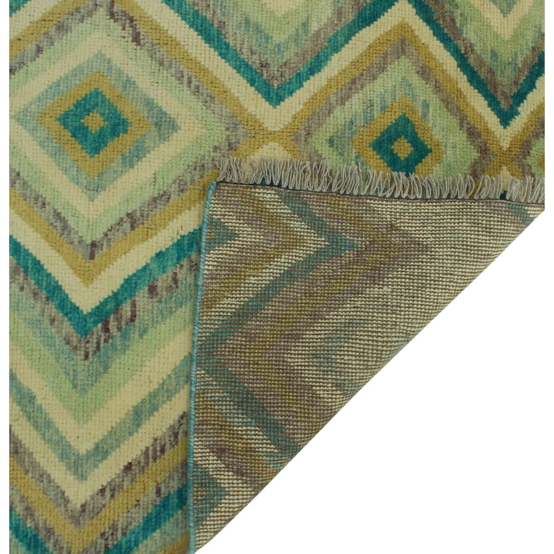 Balochi Adisa Ivory/Green Rug - 3'10" x 6'2"