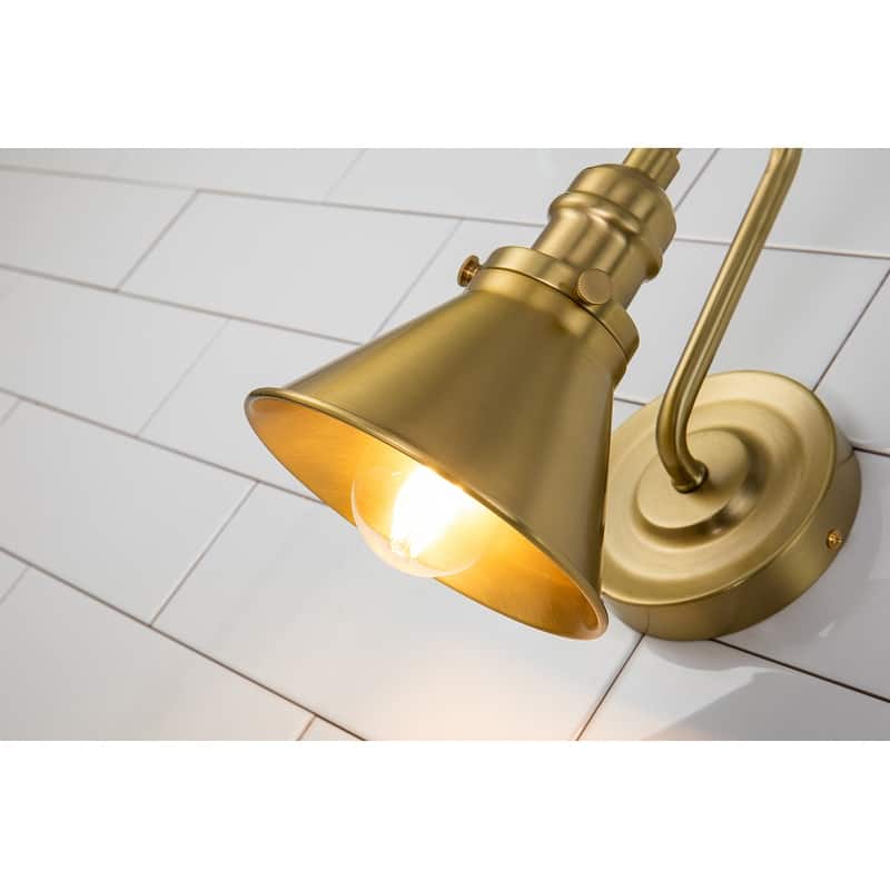 Midcentury Brass Bath Sconce