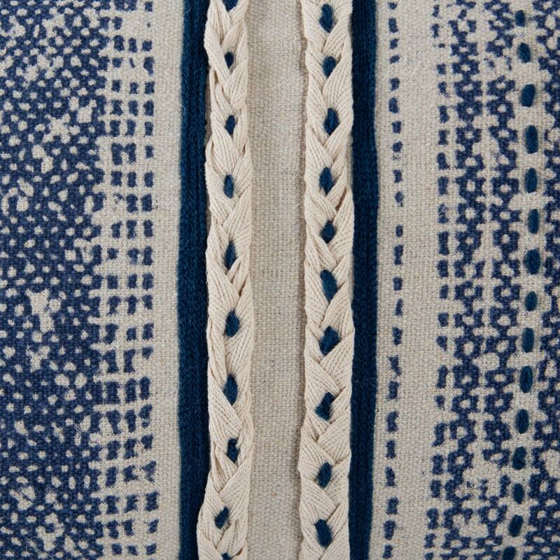 Rizzy Home Striped Textured Embroidered Throw Pillow
