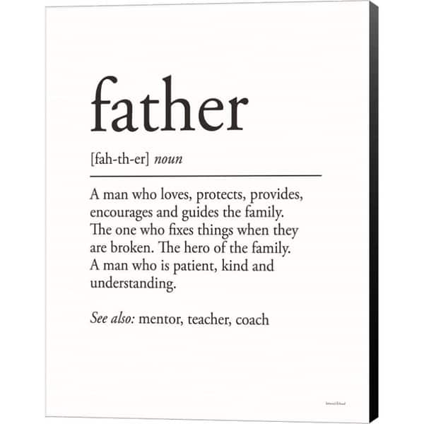 Lettered & Lined 'Father Definition 2' Canvas Art