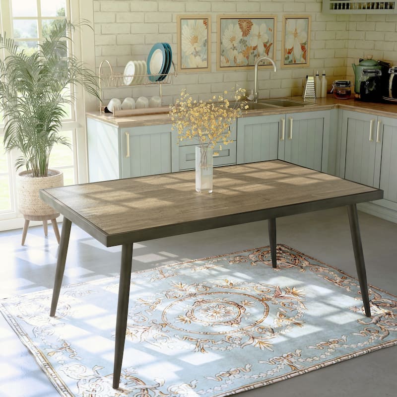 Carson Carrington Bolgheri Mid-Century Dark Brown 64-inch Wood Dining Table