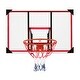 preview thumbnail 1 of 1, PC Transparent Board 110*75cm Red And White Steel Edging Wall-Mounted Adult Maximum Applicable 7# Ball Backboard - 3.31 x 29.53 Red