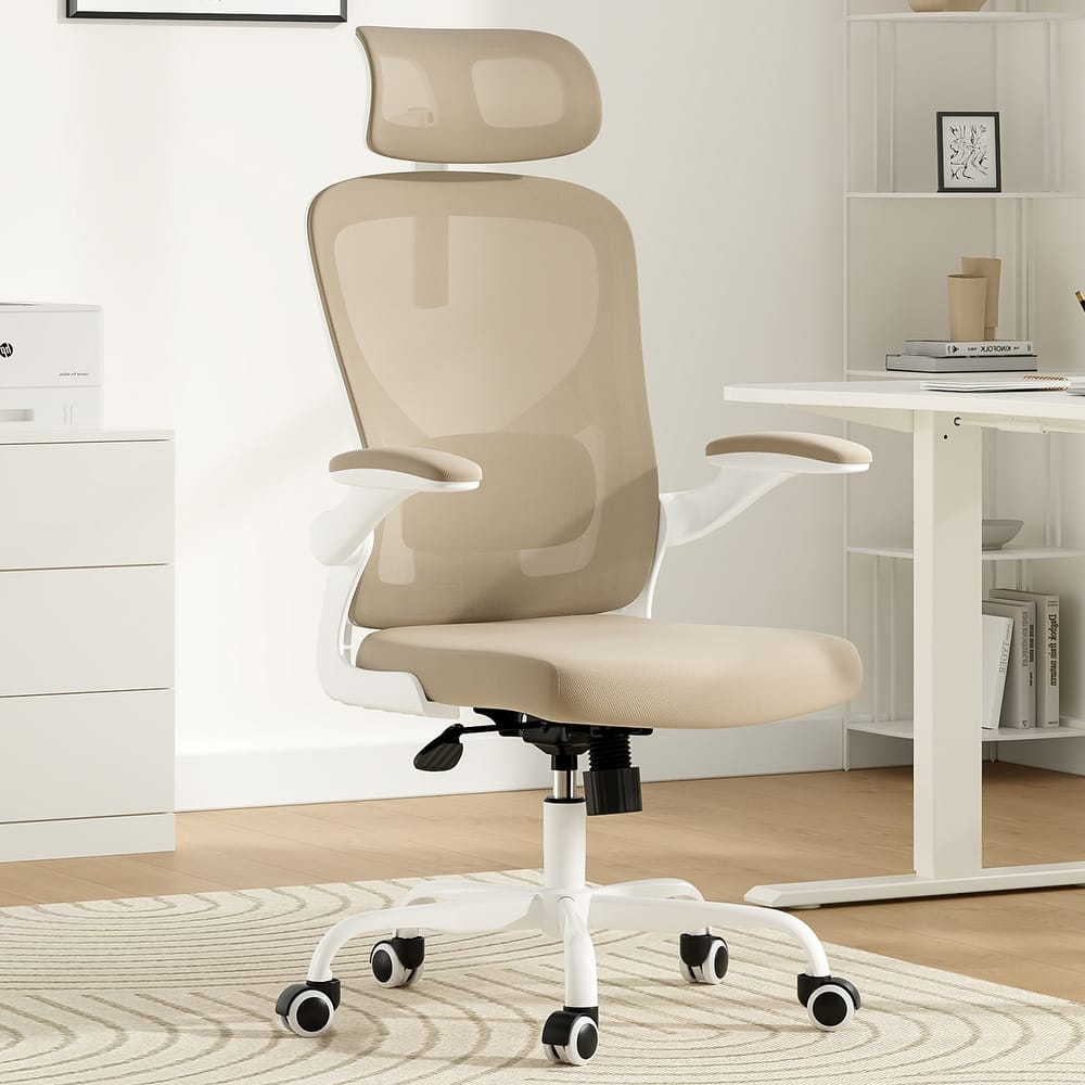 Ergonomic Office Chair With Headrest,High Back Computer Chair With Armrests And Adjustable Lumbar Support