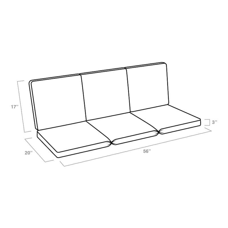 ARDEN Indoor / Outdoor Swing Cushion Set, 56 x 20