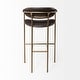 preview thumbnail 4 of 33, Parker Brown Faux-Leather Seat with Gold Metal Frame Bar Stool