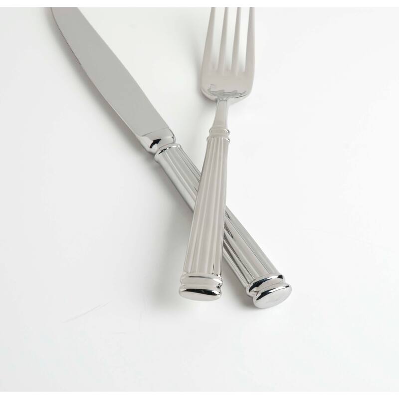 Fortessa Doria 18/10 Stainless Steel, 5PC Flatware Set (Service for 1), Silver - 5 Piece Set