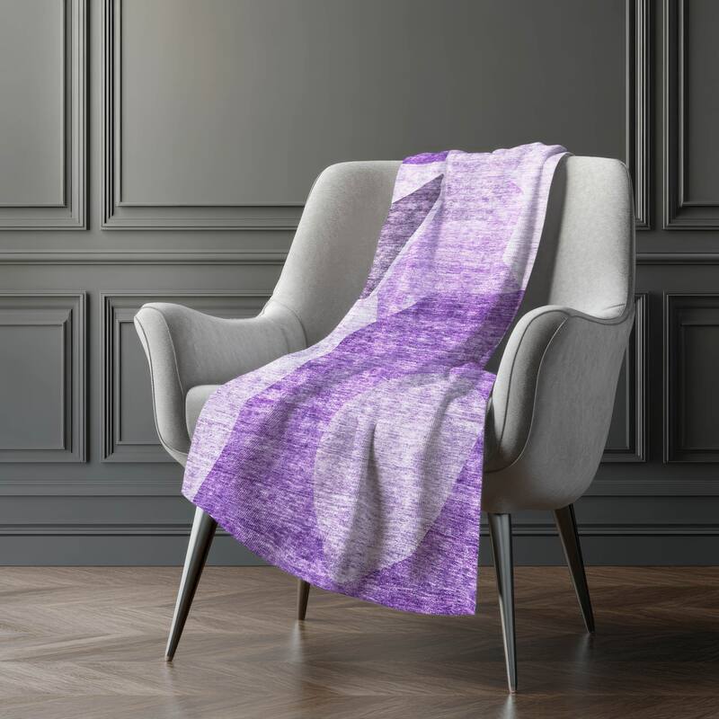 Premium Machine Washable Casual Contemporary Sherpa Throw Blanket