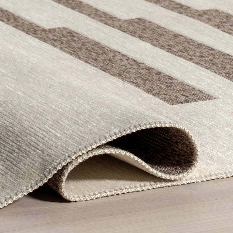 Nuloom Sofya SuperiorWash Abstract Striped Reversible Machine Washable Area Rug