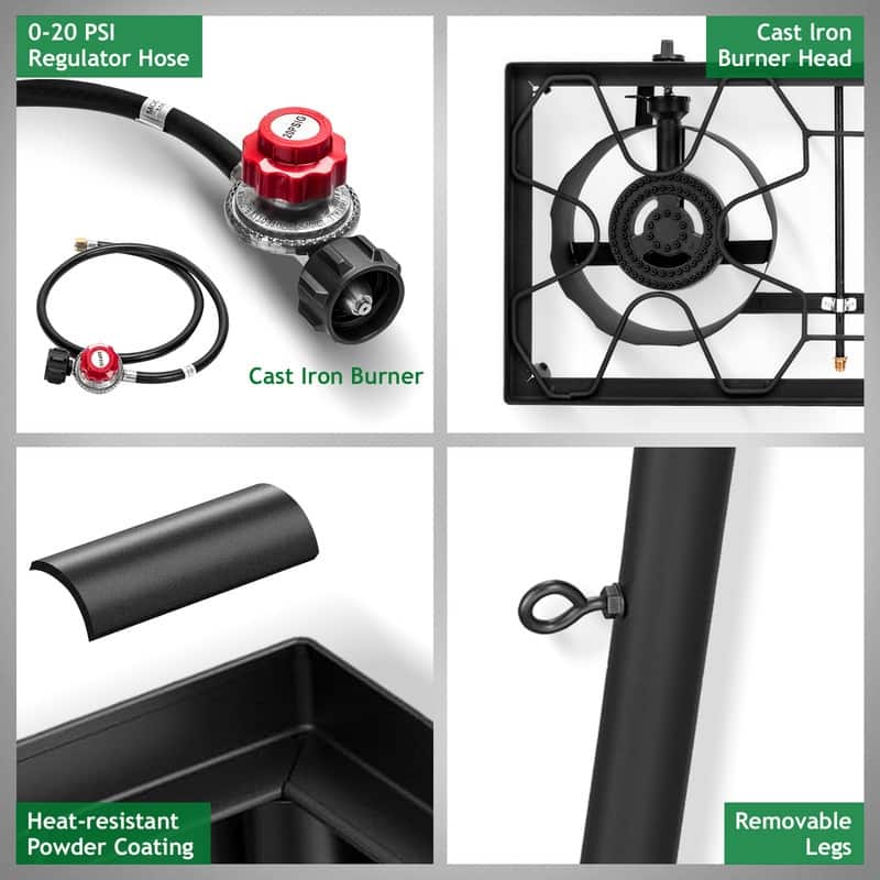 Outdoor Camping Burner Stove High Pressure Propane Gas Cooker