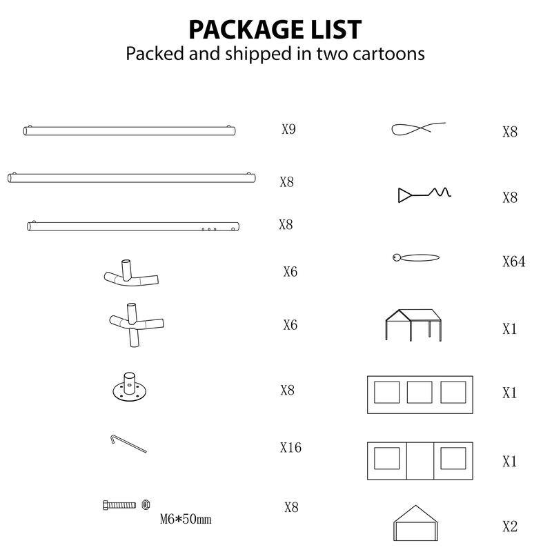 13'x20' Heavy Duty Carport, Portable Garage