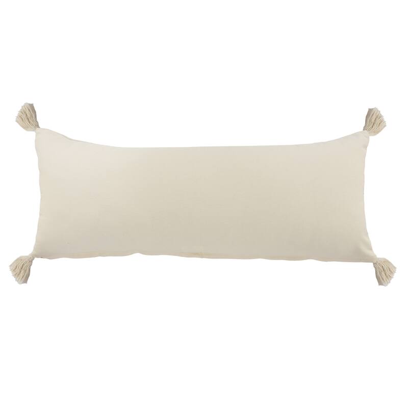 Sevita Fringe Festival Raspberry Color Block Throw Pillow