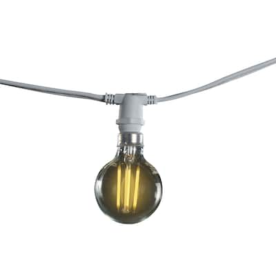 Bulbrite 25 ft, 15-Socket (E12) Decorative String Light Kit, White