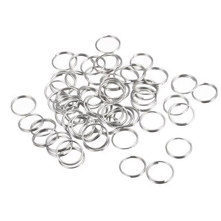 Double Loops Split Rings, 10mm Small Round Key Ring Parts For Diy 48pcs 