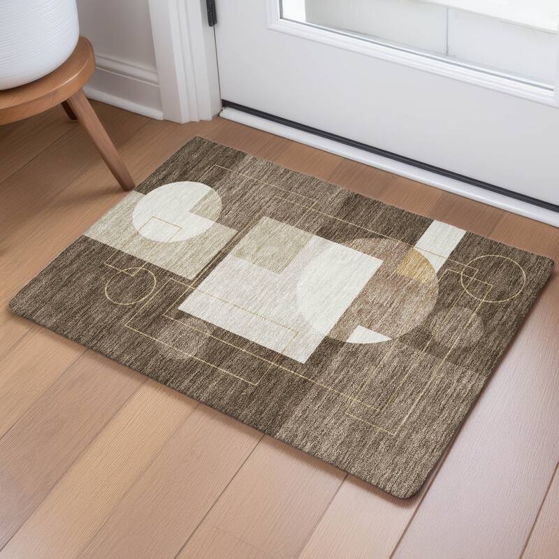 Machine Washable Indoor/ Outdoor Modern Filly Chantille Rug