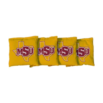 Midwestern State MSU Mustangs Yellow Cornhole Bags