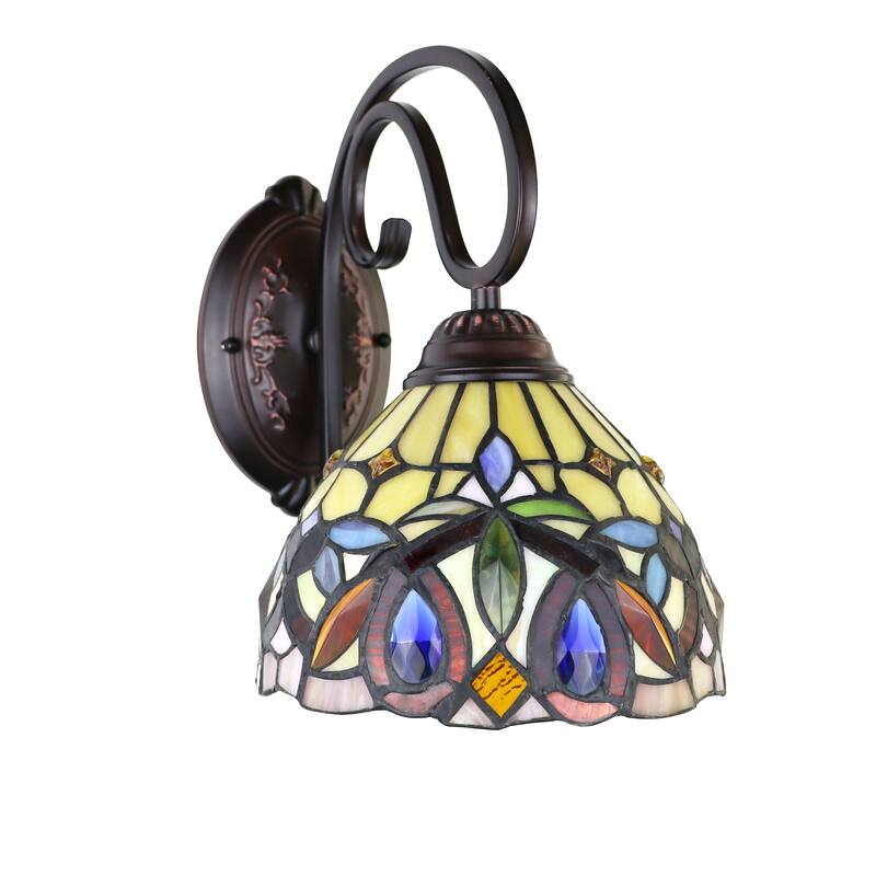 Tiffany Victorian Design 1-light Dark Bronze Wall Sconce