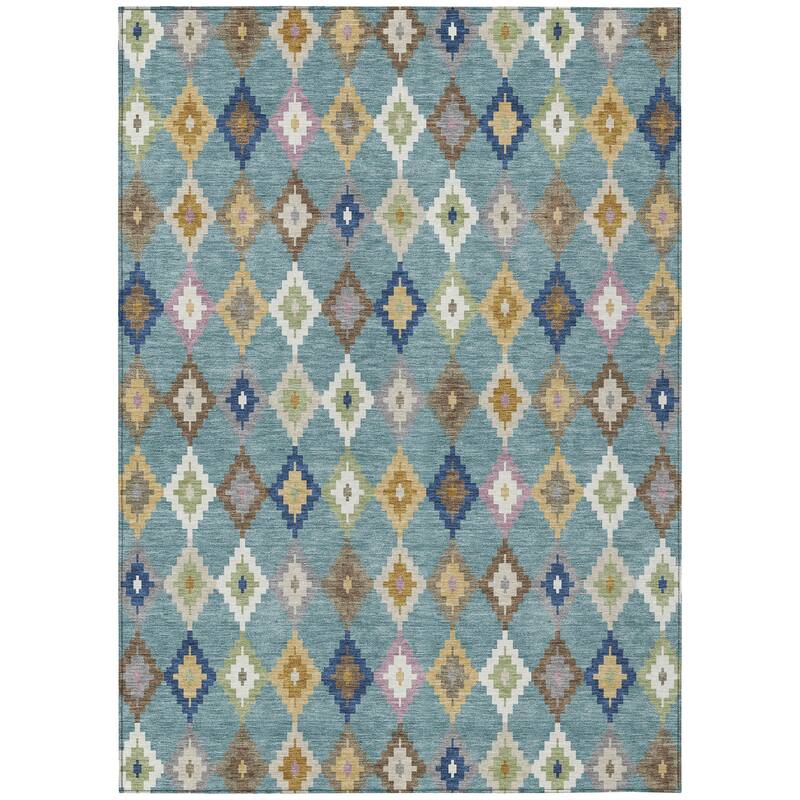 Machine Washable Indoor/ Outdoor Global Ahmet Chantille Rug