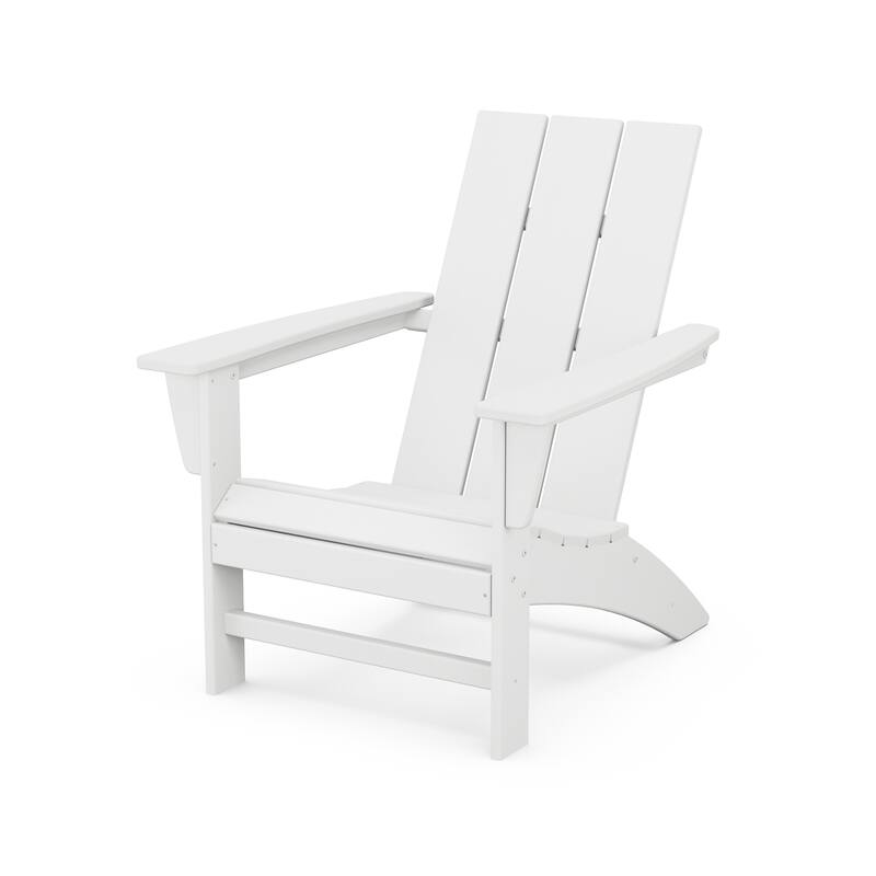 POLYWOOD Modern Outdoor Adirondack Chair - White