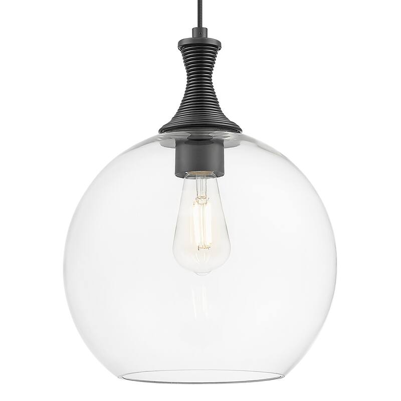 Innovations Lighting 415-1P-G122-12 Astor 12" Wide Cord Hung Pendant - Matte Black