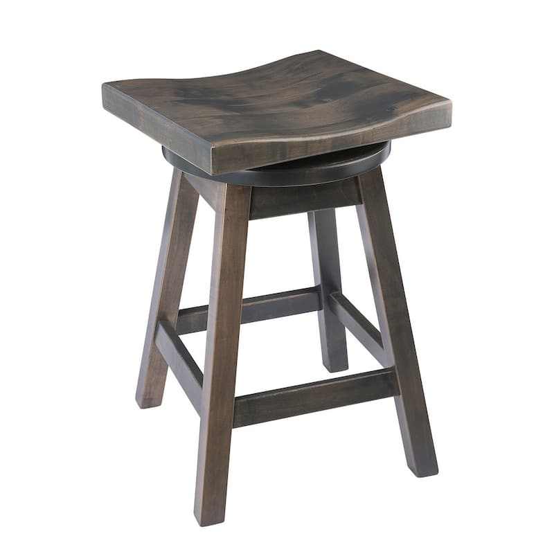 Amish Made Maple Swivel Urban Bar Stool - Antique Slate Stain - Counter Height
