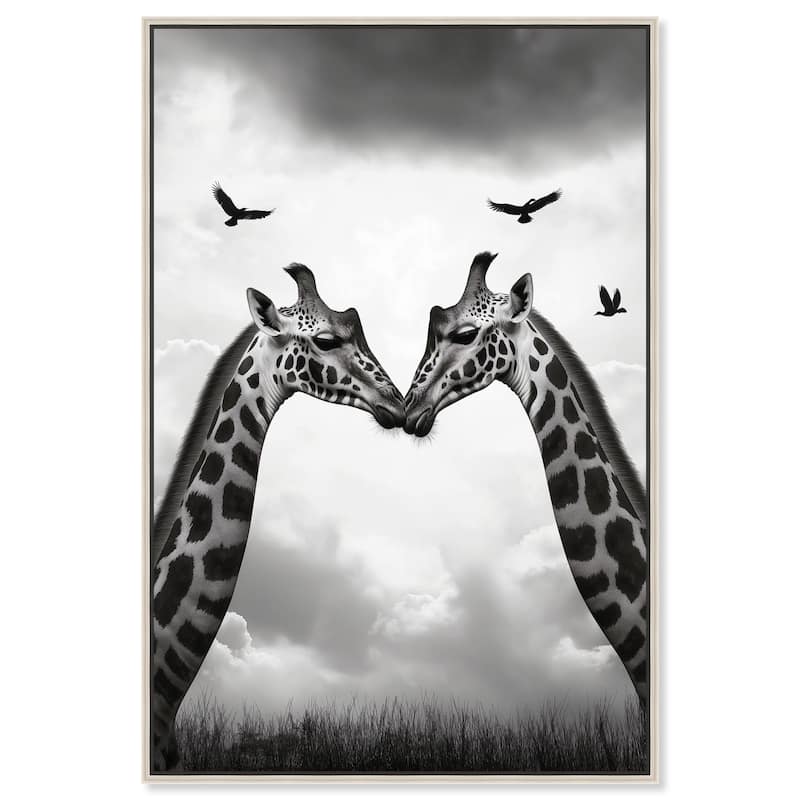 Giants in Love II Canvas by Art Remedy - 30" x 45" - Silver