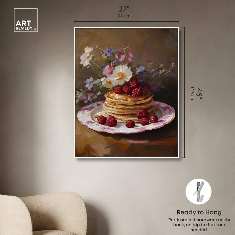 Raspberry Pancakes I Canvas by Art Remedy