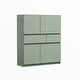 preview thumbnail 5 of 3, Green Wooden Storage Cabinet with 4 Doors and 2 Drawers