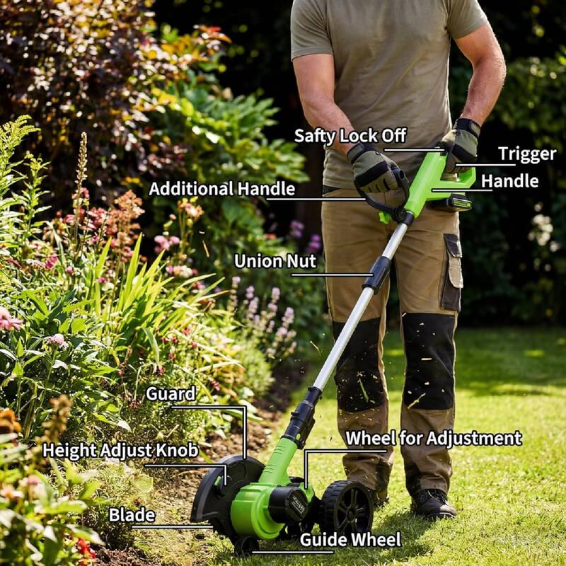 9-inch Large Blade Cordless Edger Lawn Tool, Lawn Edger for Landscaping