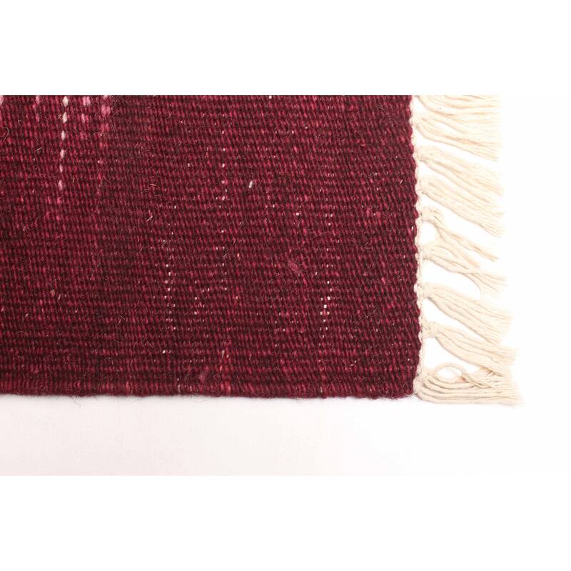 ECARPETGALLERY Flat-Weave Ankara FW Olive Wool Kilim - 5'3 x 7'5