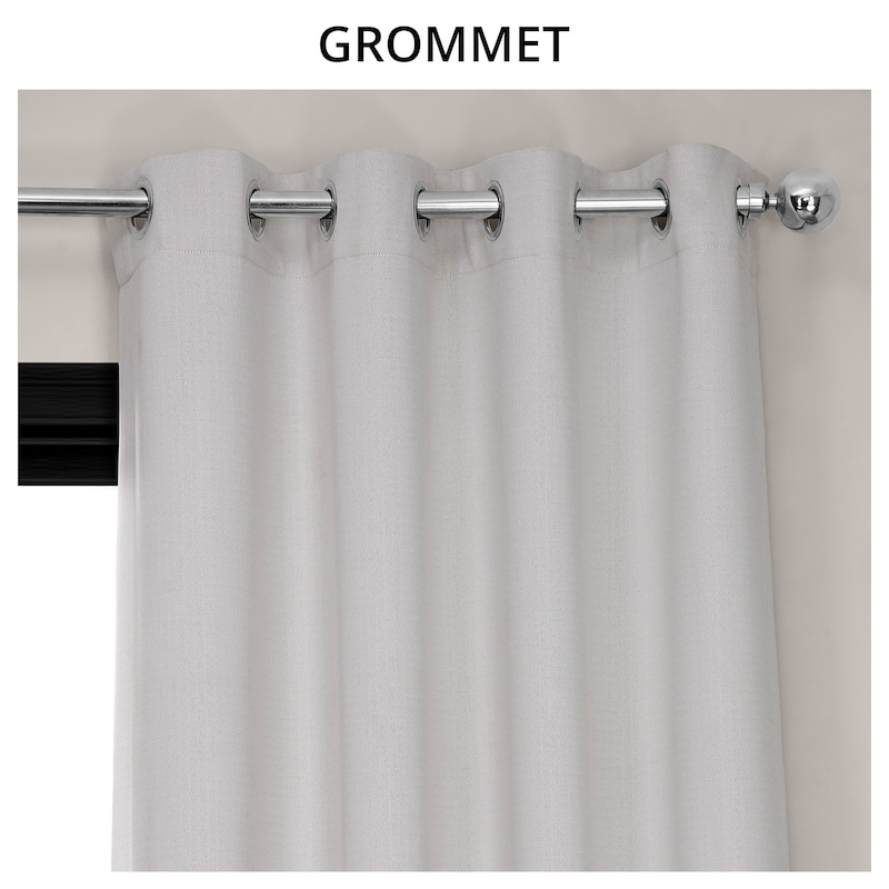 Exclusive Fabrics Grommet Textured Faux Linen Room Darkening Curtains for Bedroom & Living Room Curtains (1 Panel)